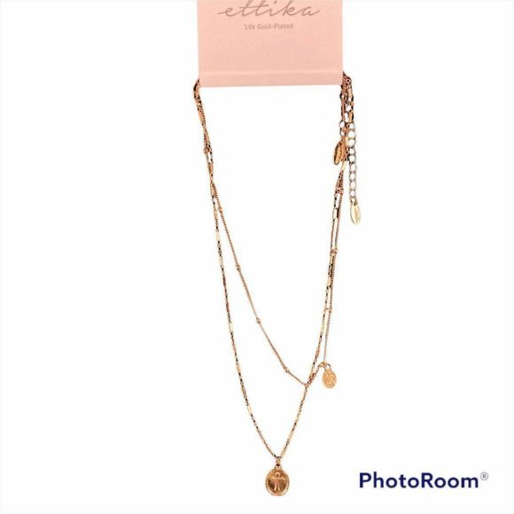 🌿4/$35🌿NWT ETTIKA‎ 18K Gold Plated Rosary Necklace